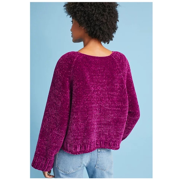 Anthro Moth Masie Chenille Boxy Dolman Jumper Sweater - Picture 2 of 15